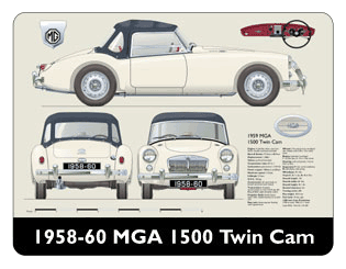 MGA Twin Cam 1958-60 Mouse Mat